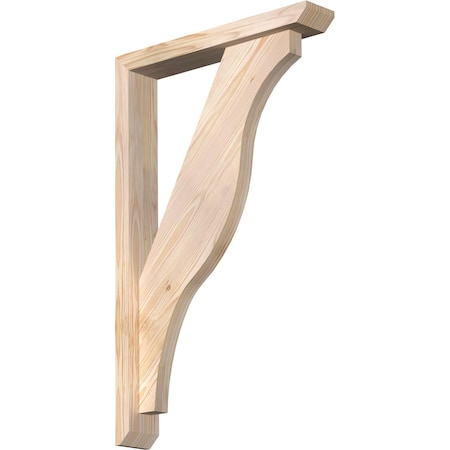 Ekena Millwork Funston Slat Smooth Bracket w/ Offset Brace, Douglas Fir, 3 1/2"W x 20"D x 32"H BKT0402X20X32FST06SDF